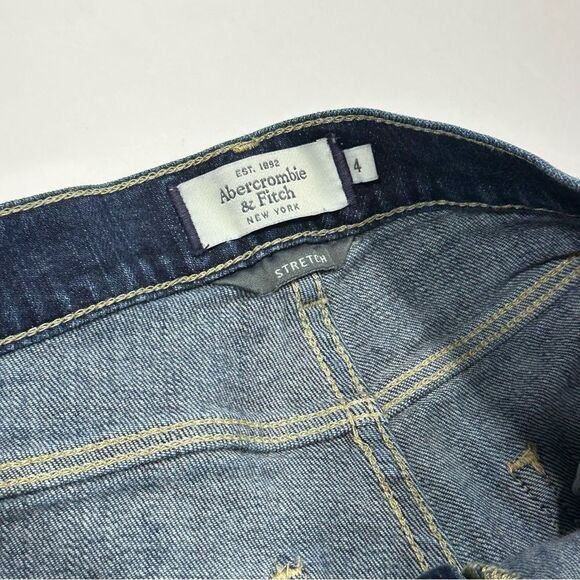 Abercrombie & Fitch Stretch Jean Shorts Size 4 - Picture 11 of 11